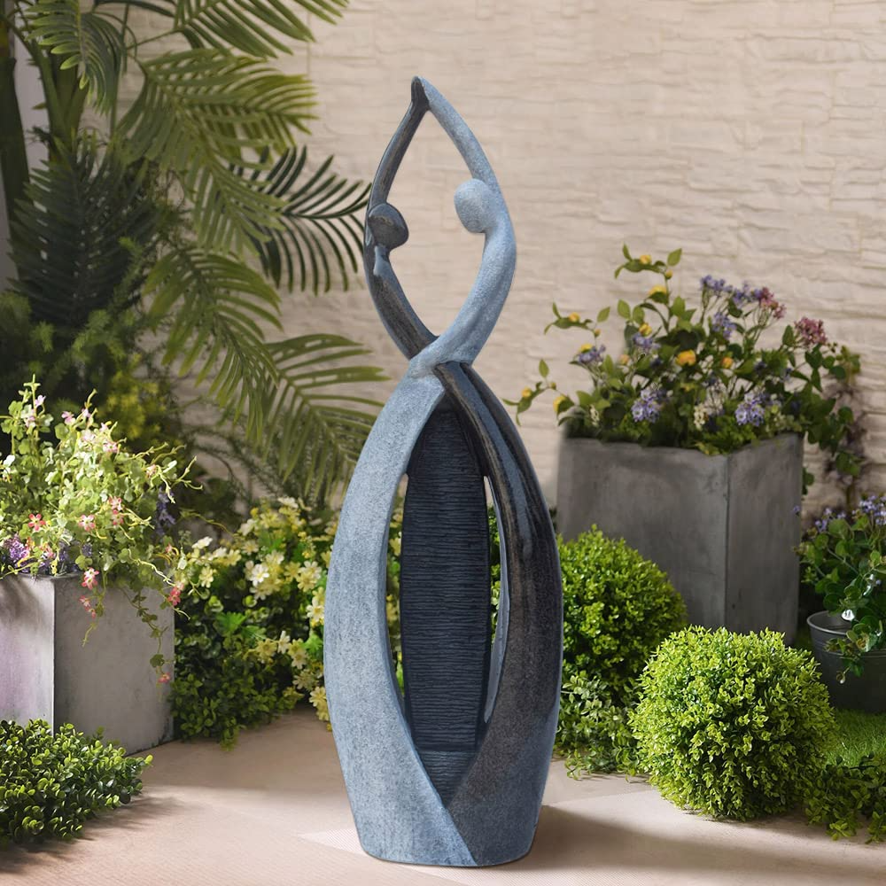 【Décor】Graceful Dancing Couple Outdoor Fountain 57