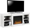 Ameriwood Home Manchester Electric Fireplace TV Stand for TVs up to 70, Black