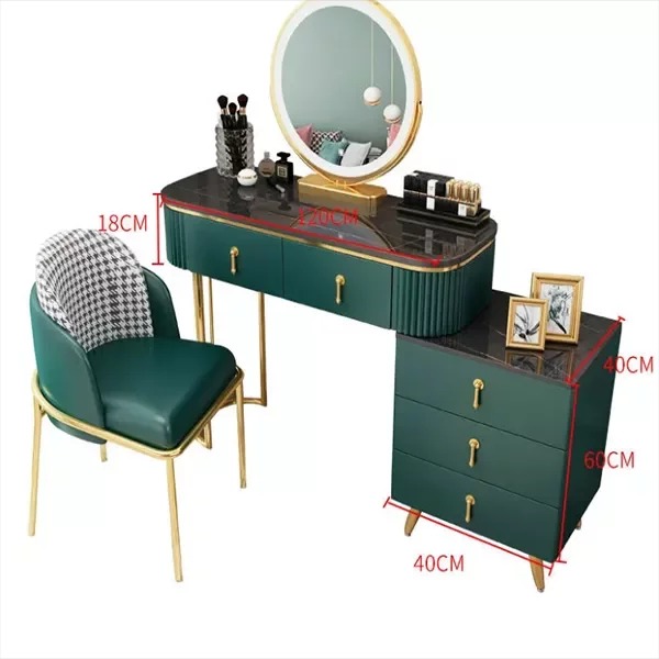 【Furniture】Dressing Table Bedroom Modern Minimalist Dressing Table Set with Mirror