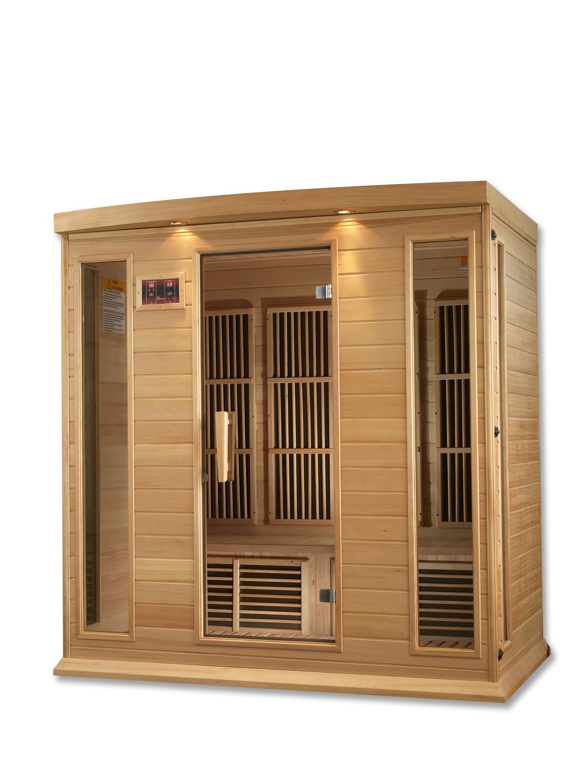 【Sports&Outdoors】Dynamic Infrared 4 - Person Indoor Bluetooth Compatible FAR Infrared Sauna in Hemlock