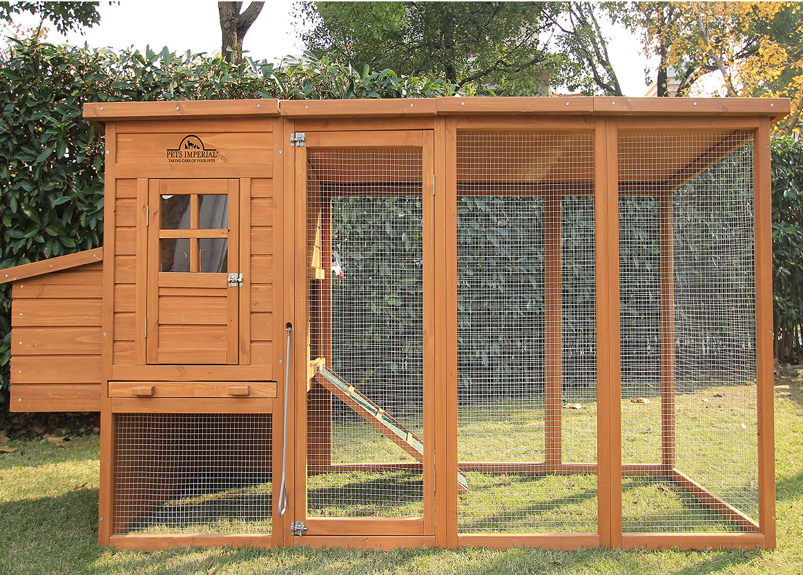 【Pet】【BS】Arlington Chicken Coop with Extra Long Run 8ft2.5m & Ashpalt Roof Suitable for 46 Birds