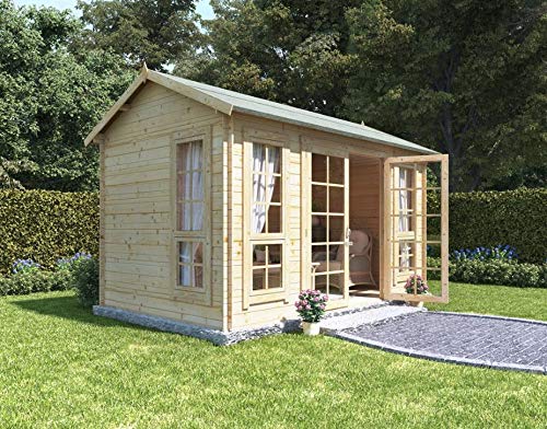 【Home&Garden】12x10 Riley Log Cabin Summerhouse (28mm Cladding)
