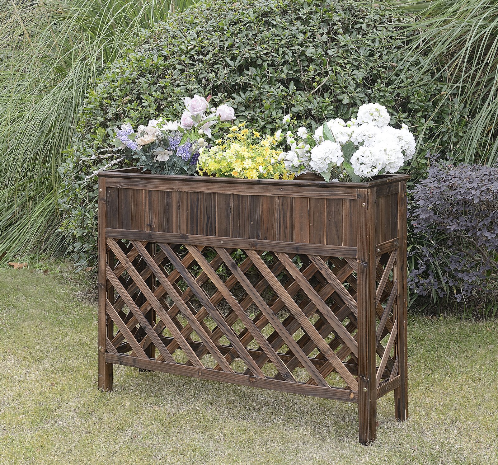 【Home&Garden】Peyton Wood Elevated Planter