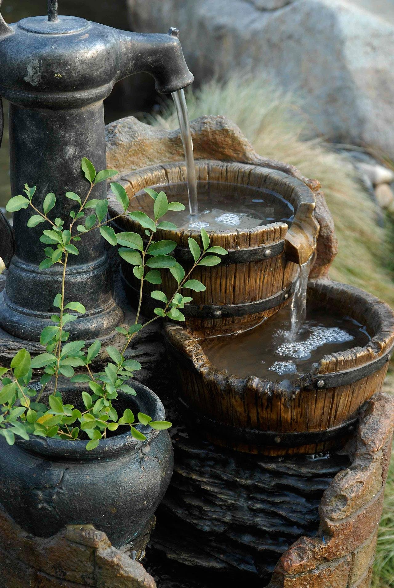 【Décor】Jeco Glenville Water Pump Cascading Water Fountain