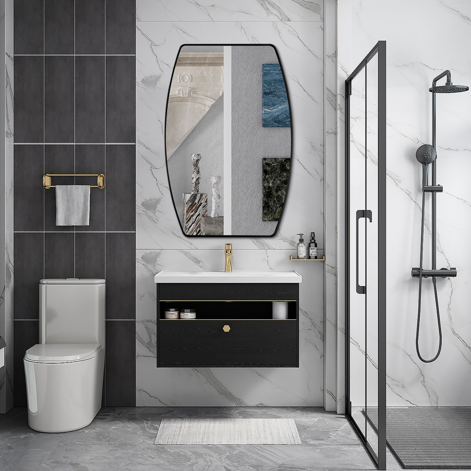 【Home Improvement】Irregular Metal Wall Mirror