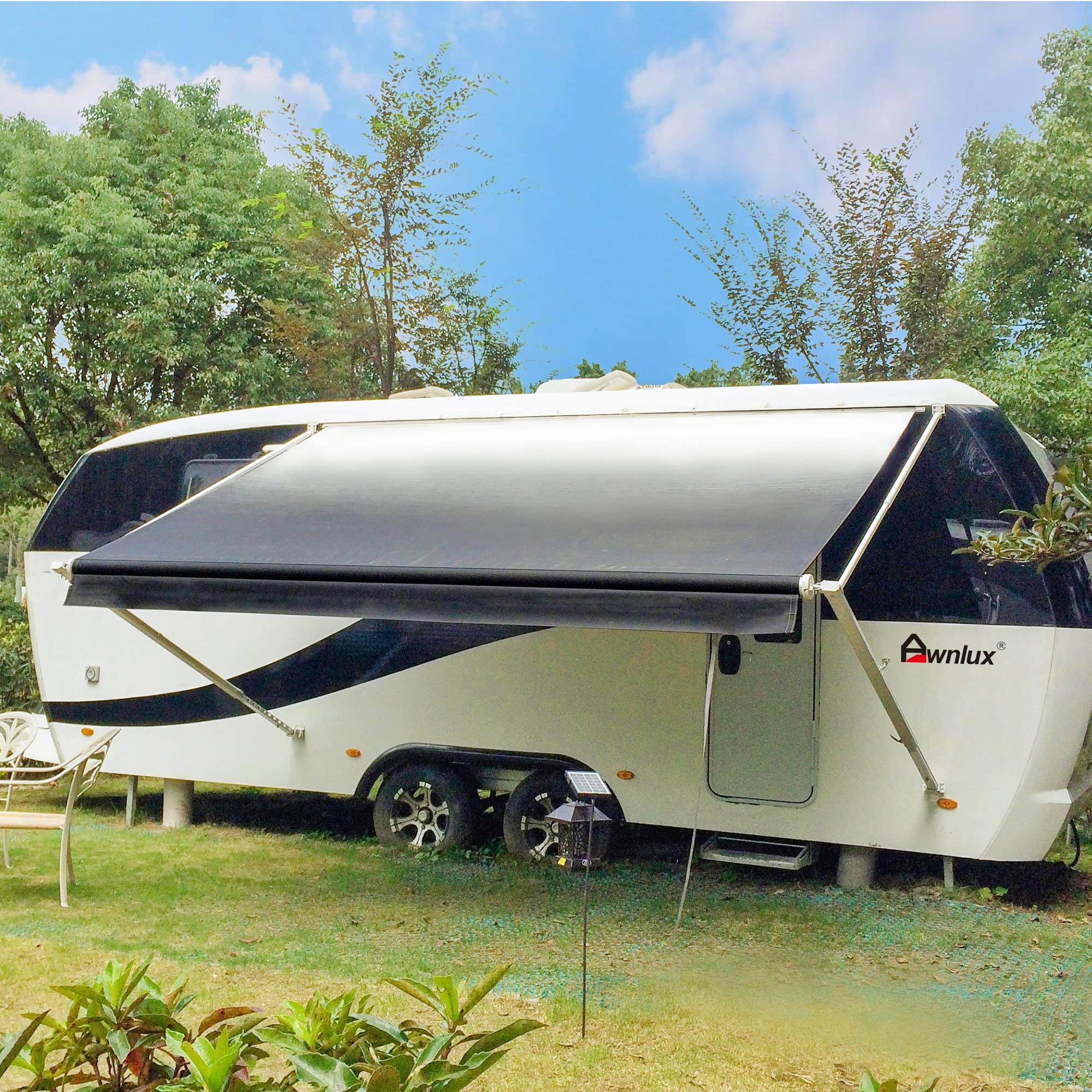 【Sports&Outdoors】Manual Modular Retractable RV Awning Full Set Assemblies - RV Trailer Awning for Home or Camper