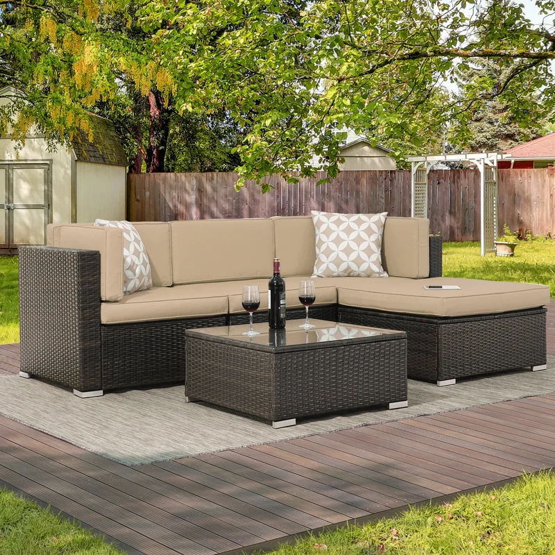 Modelle Polyethylene (PE) Wicker 4 - Person Seating Group with Cushions  Modelle Polyethylene (PE) Wicker 4 - Person Seating Group with Cushions  Modelle Polyethylene (PE) Wicker 4 - Person Seating Group with Cushions  Modelle Polyethylene (PE) Wicke