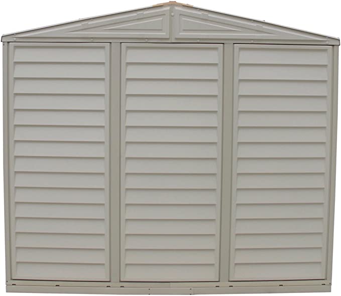 【Storage Shed】【BS】 8' x 6' Plastic Garden Shed with Foundation Kit - Ivory - 15 Years Warranty