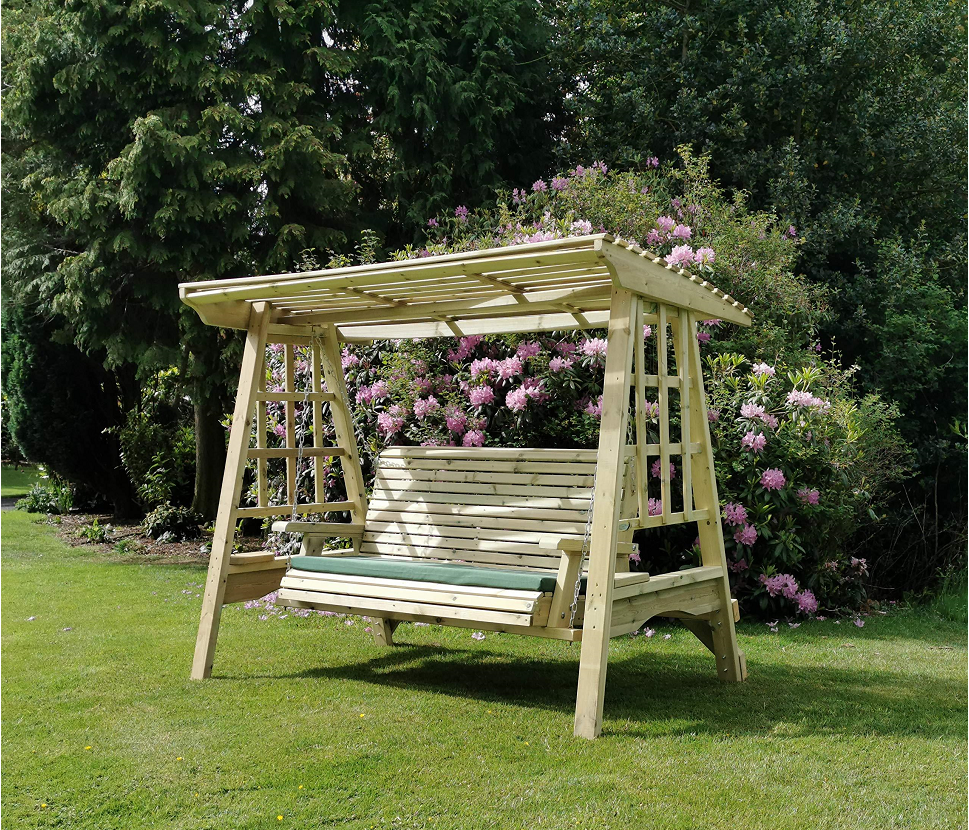 【Home&Garden】Antoinette Wooden Three Garden Swing - 2.3 m (7 ft 6 in)