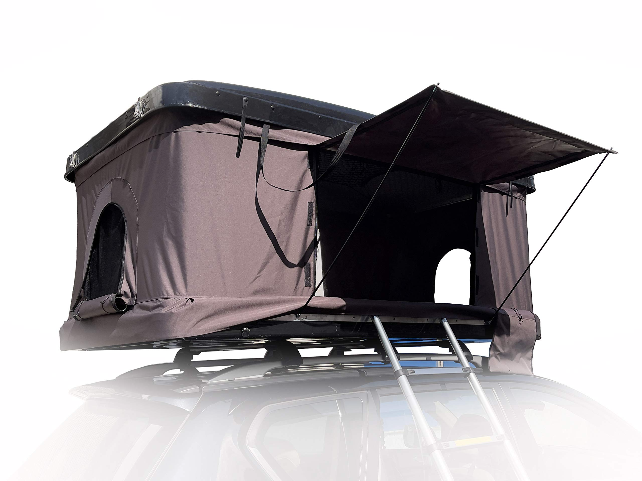 【Sports&Outdoors】Hard Shell 2-3 Person Rooftop Tent for All Season Include Ladder & Shoes Bag