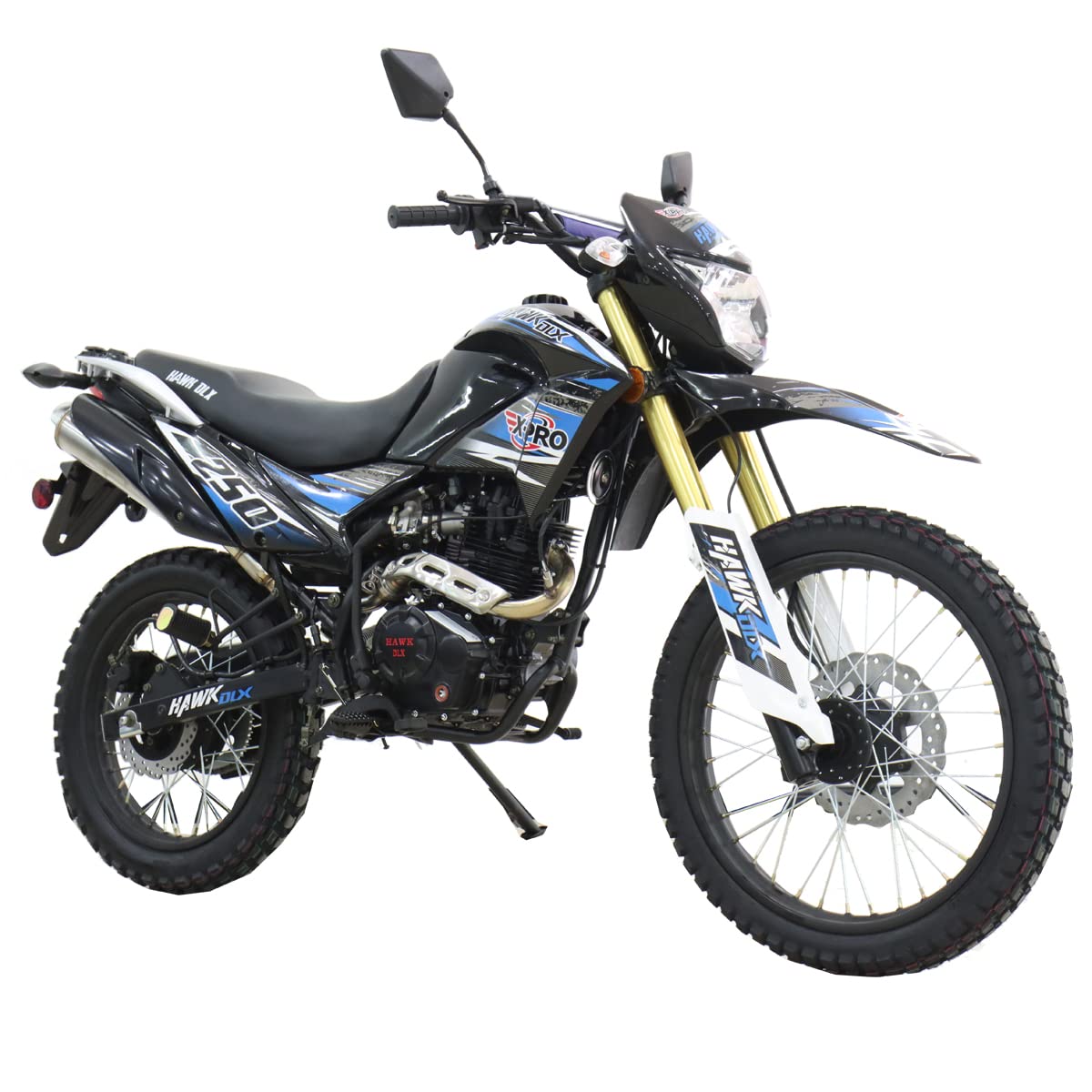 【Sports&Outdoors】X-PRO Hawk DLX 250 EFI Fuel Injection Hawk Deluxe Dirt Bike Street Bike Motorcycle