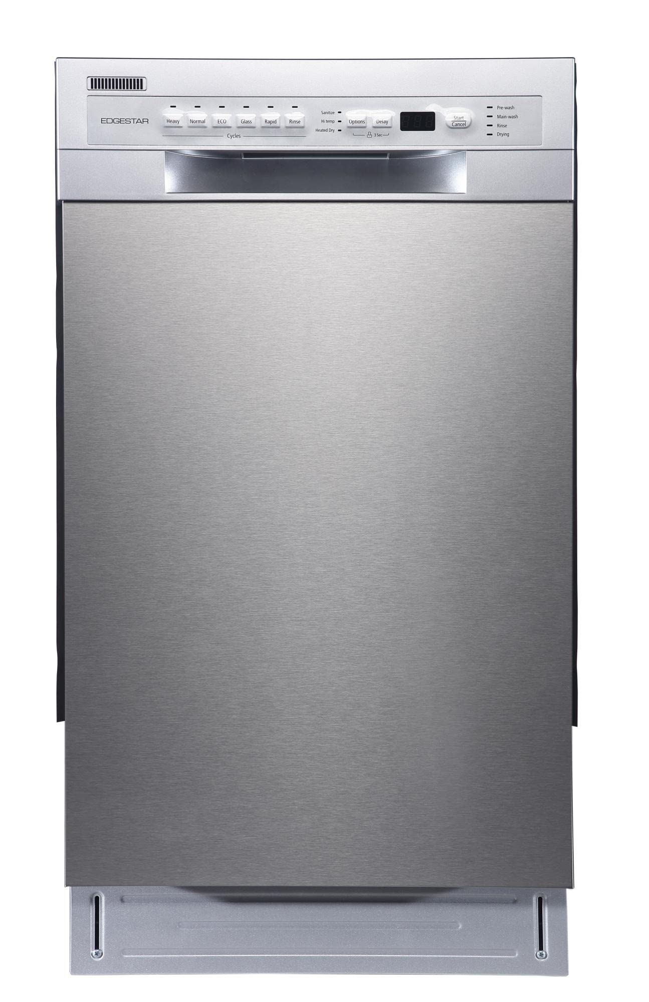 【Appliances】EdgeStar BIDW1802SS 18 Inch Wide 8 Place Setting Energy Star Rated Built-In Dishwasher