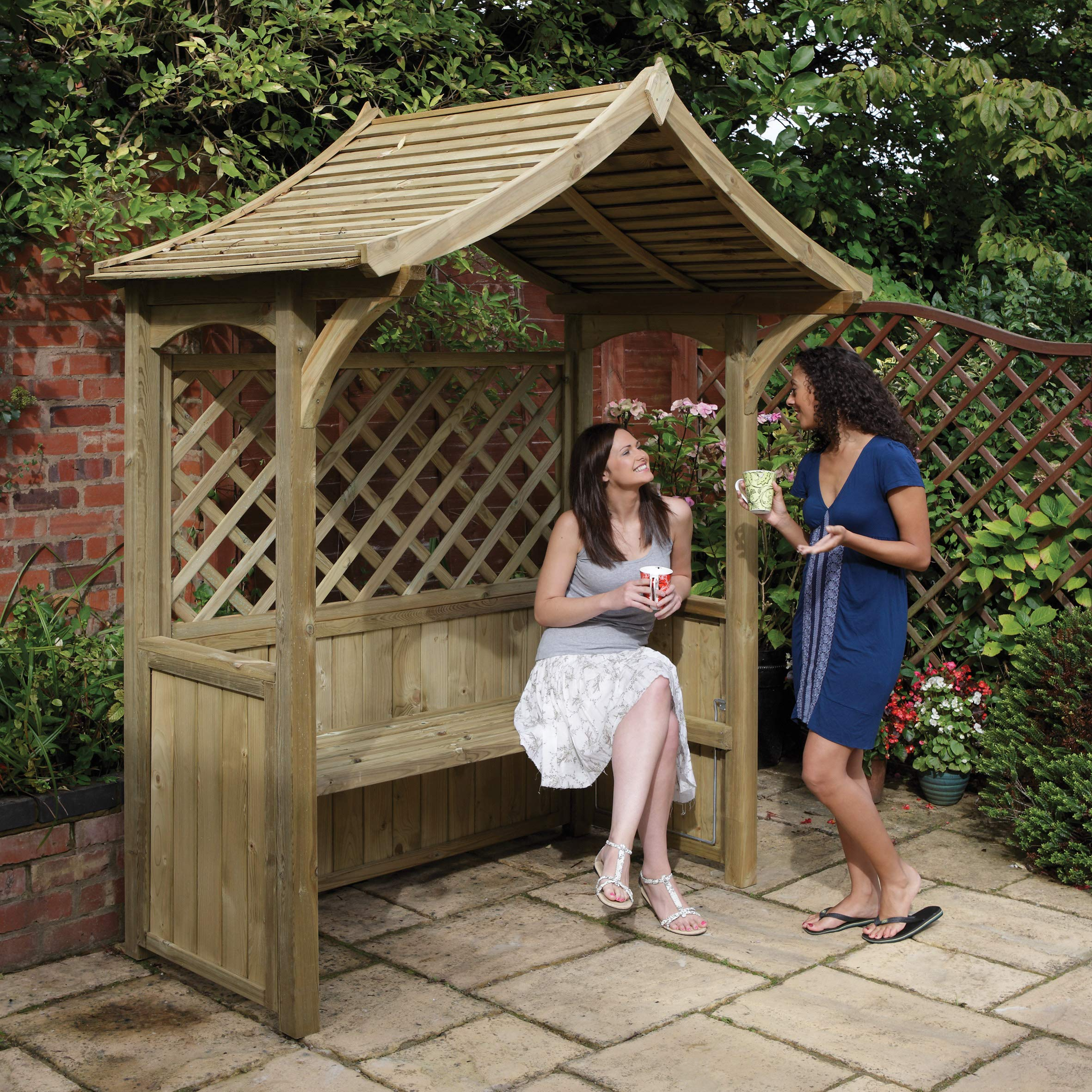 【Home&Garden】Party Arbour & Barbeque Shelter Pressure Treated Fire Retardant Timber
