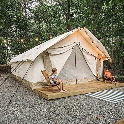 【Sports&Outdoors】Canvas Wall Tent - Waterproof 4 Season Outdoor Camping & Hunting Tent for Large Groups Families