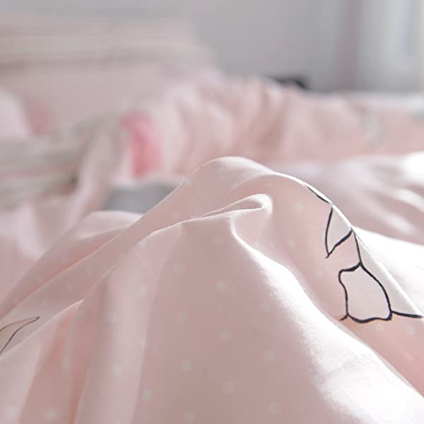 New Cartoon Animals Elephant Print Duvet Cover Sets for Kids 100% Cotton Reversible Soft 3 Pieces Kids Bedding Duvet Cover Pillowcases Kawaii Cloud Bedding Sets, Queen/Full Full/Queen (1 Duvet Cover + 2 Pillowcases) Multi A00 Elephant Bunny Balloon