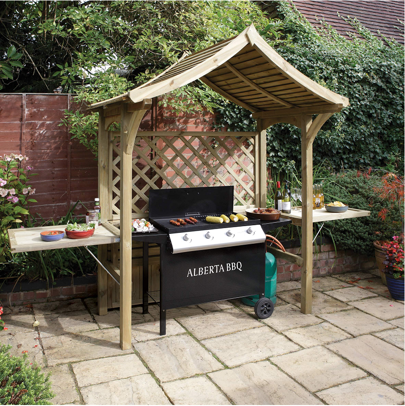 【Home&Garden】Party Arbour & Barbeque Shelter Pressure Treated Fire Retardant Timber