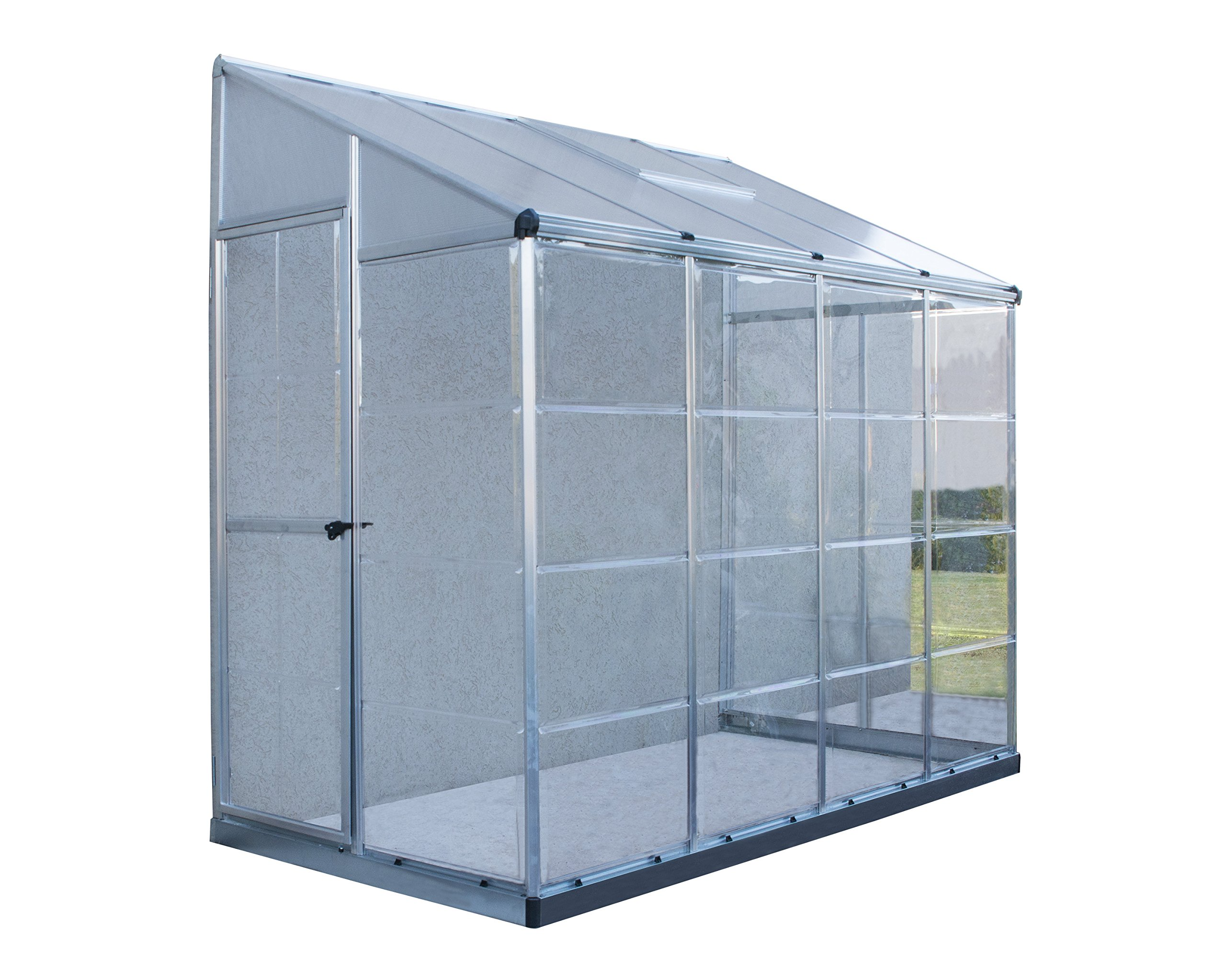 【Home&Garden】Canopia Hybrid Lean-to Greenhouse - 4' x 8' - Silver