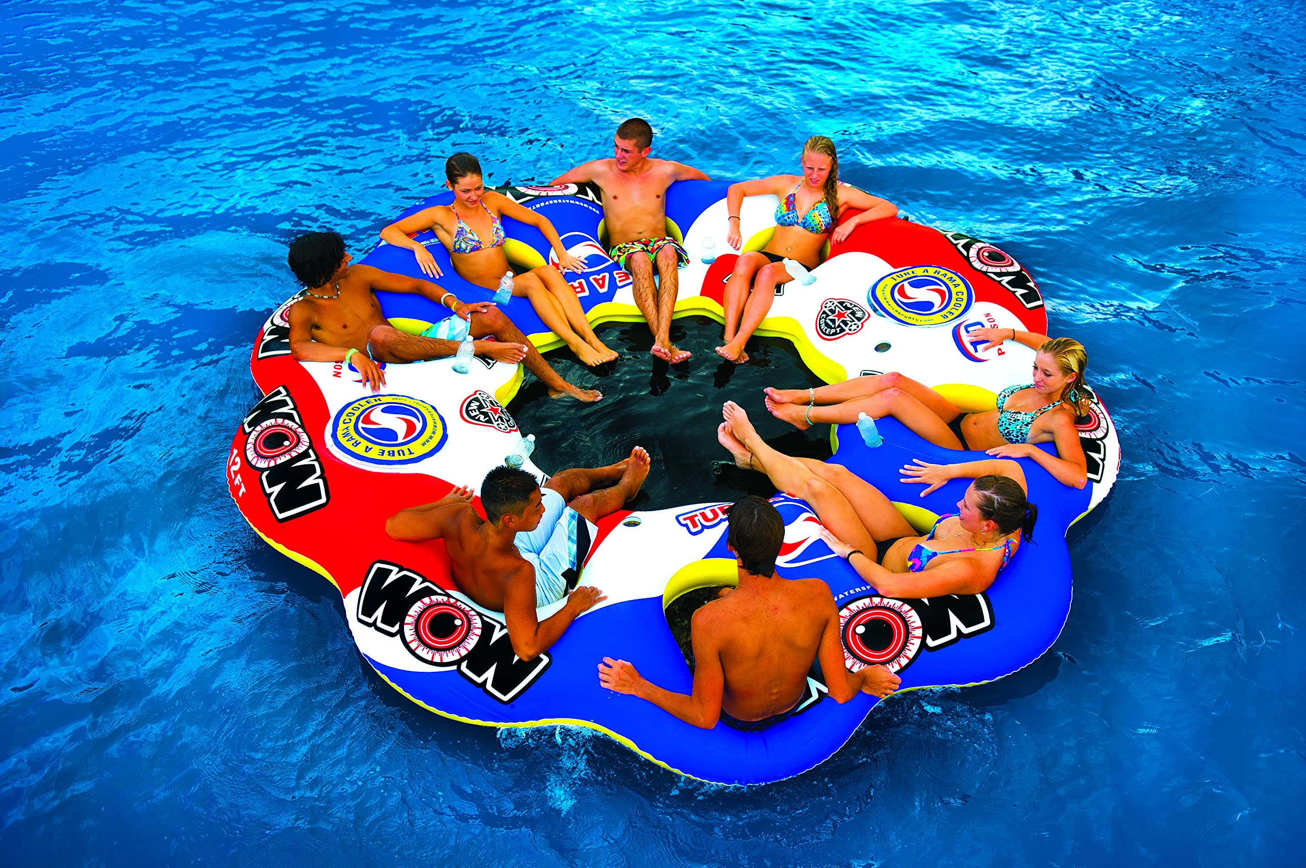 【Sports&Outdoors】World of Watersports Tube A Rama Floating Island 10 Person Inflatable Floating Island