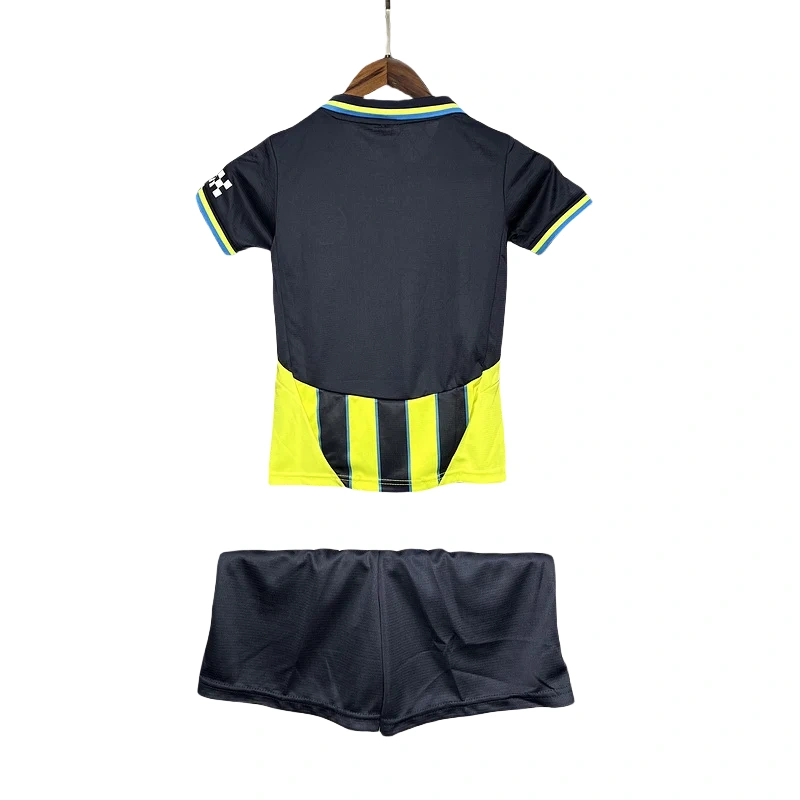 24-25 Manchester City Away Kids Kit Jersey+Shorts