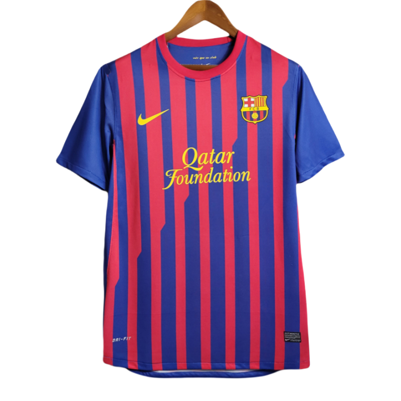 11-12 Barcelona Retro Jersey Home Soccer Shirt