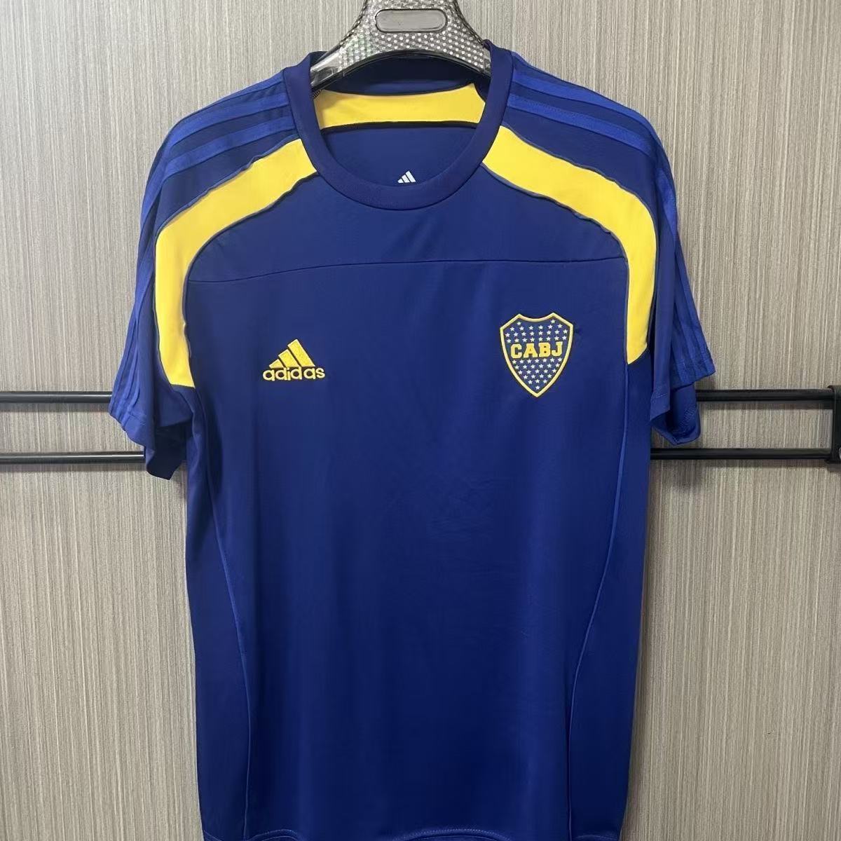 Boca Juniors 2025/26 Training Shirt Blue Yellow Fan Version CABJ Football Jersey