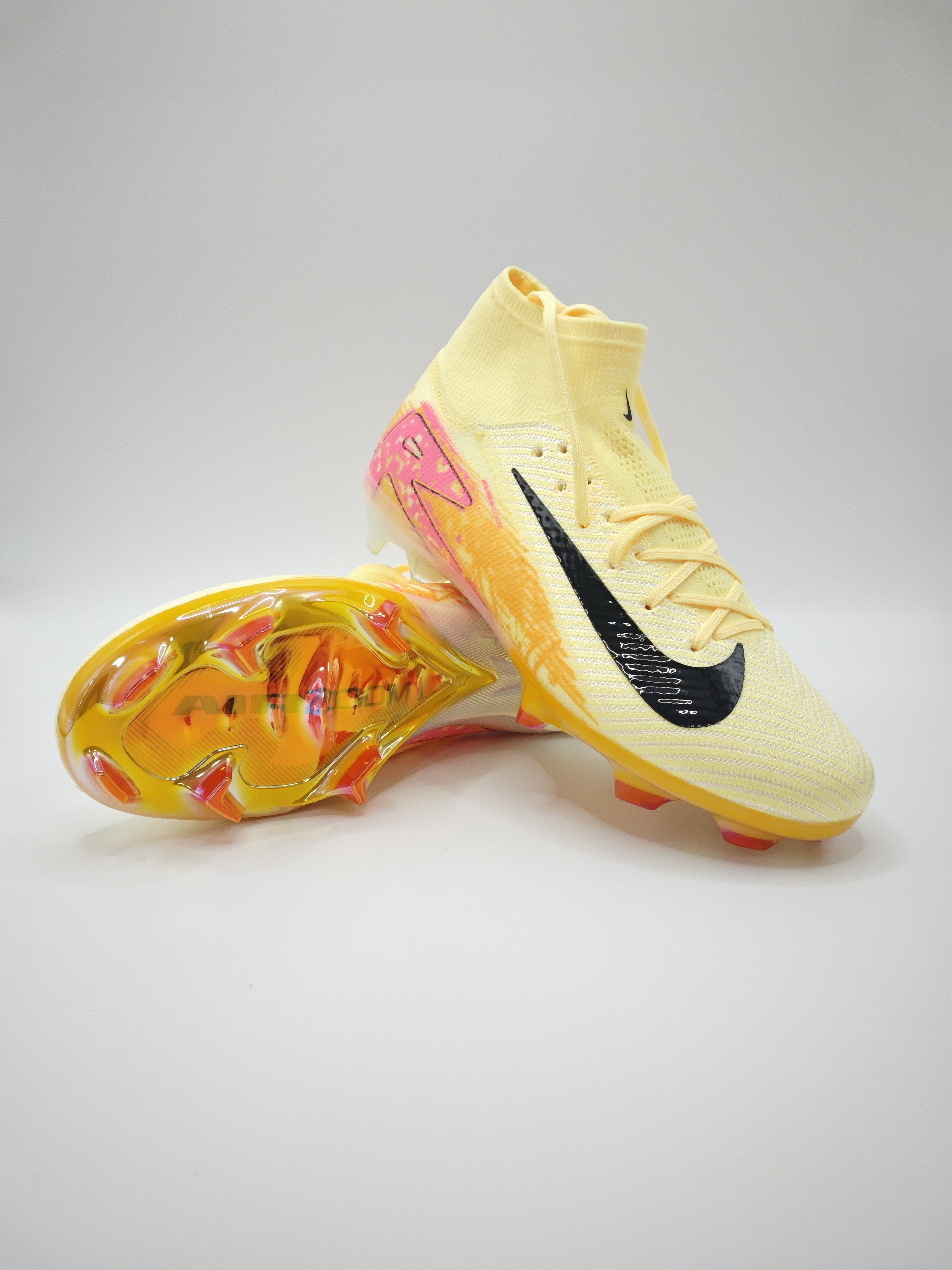 Nike Mercurial 16 FG Soccer Cleats with Built-in Bonded Pack: Full Air Cushion for All-Match Comfort, Waterproof Knit for Wet Pitches