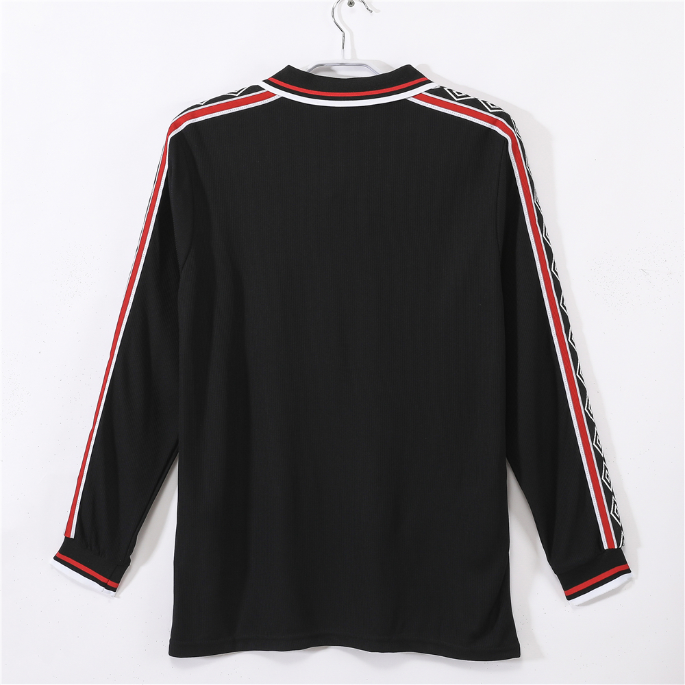 Manchester United Home Retro Long Sleeve Jersey 1998/99 Black Version