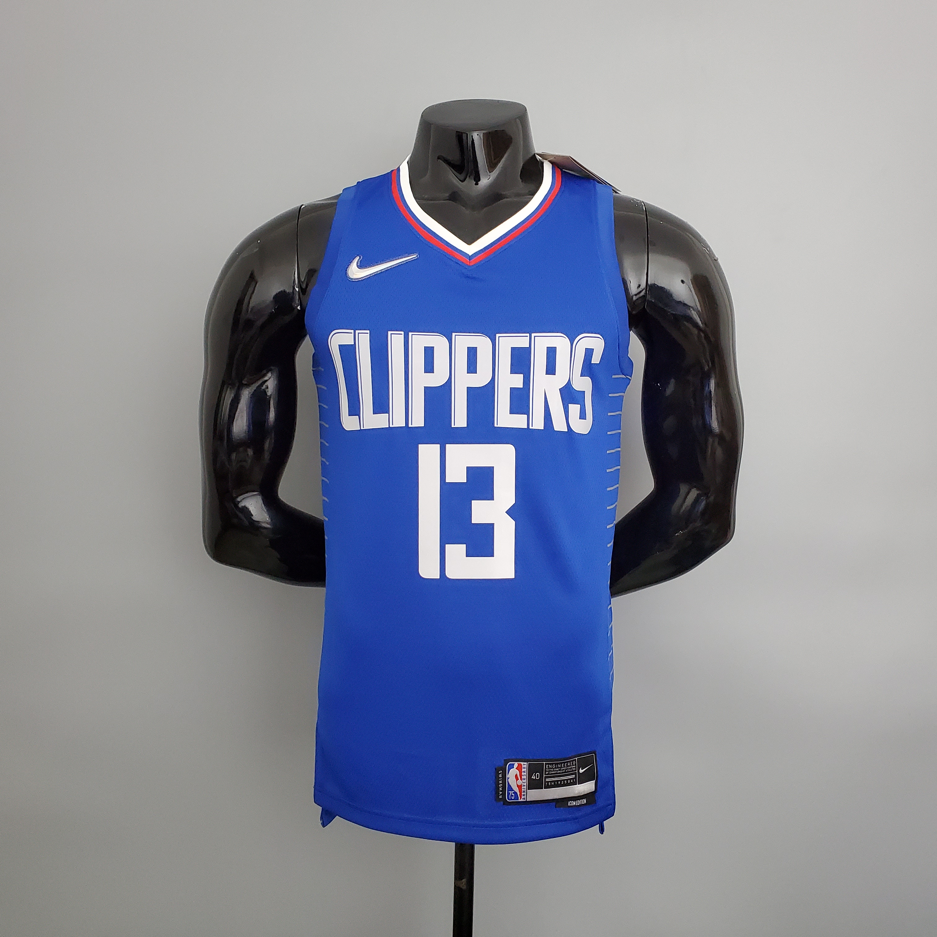 Paul George LA Clippers 75th Anniversary Swingman Jersey Blue