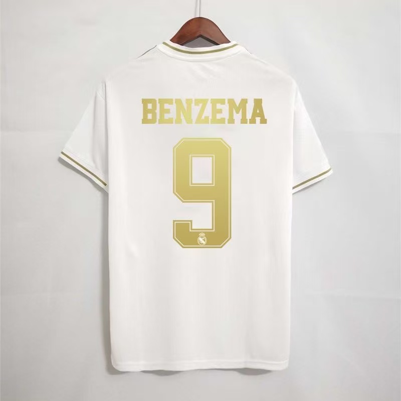 Real Madrid 2019/20 Home Jersey – White & Gold Fly Emirates | Men's Football Shirt