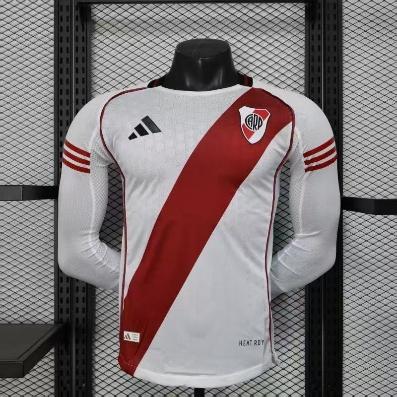 River Plate 2025/26 Home Long Sleeve Player Version Jersey | Adidas HEAT.RDY