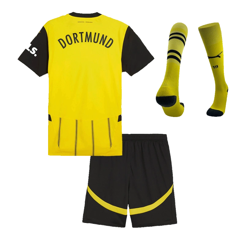 Kids Borussia Dortmund Custom Home Full Soccer Kits 2024-25