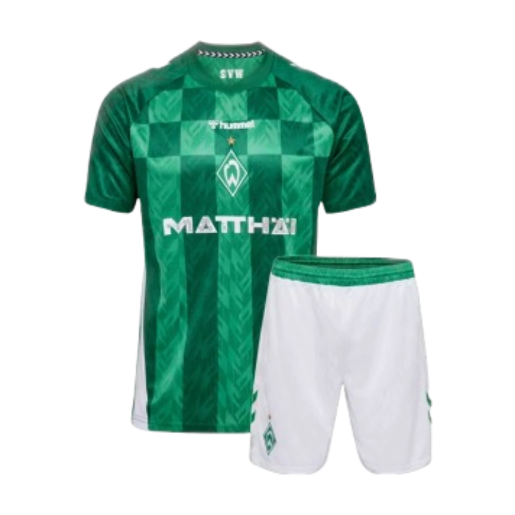 24-25 Werder Bremen Home Kids Kit Soccer Jerseys