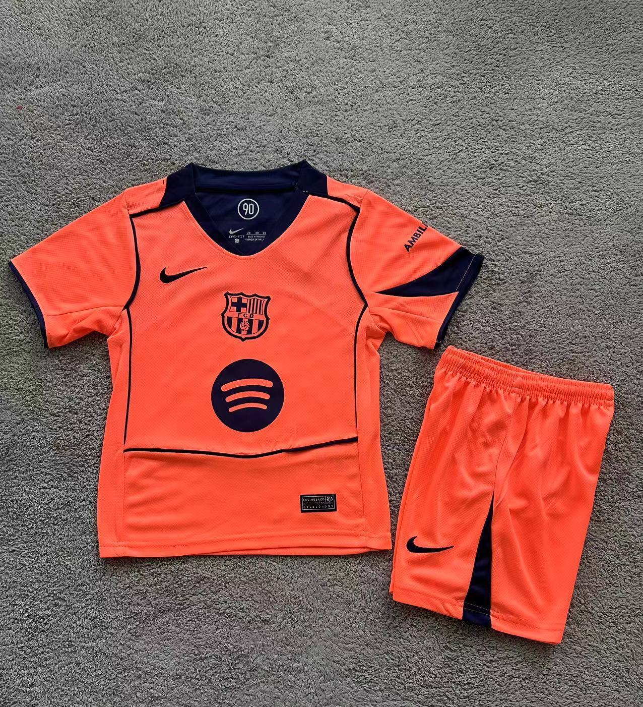 Barcelona Third Away Kids Football Shirt 2025-26 Kit