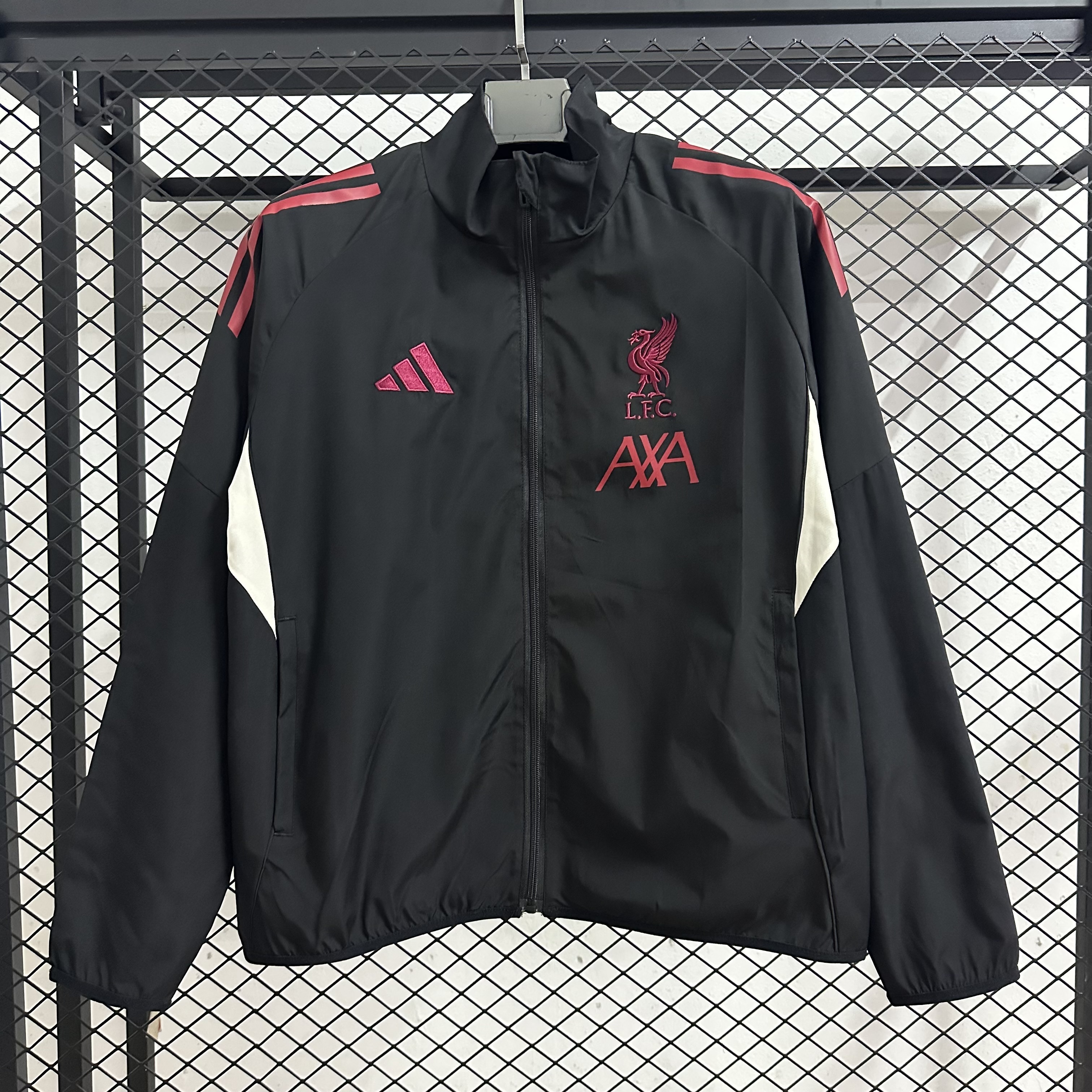 25-26 Liverpool black training waterproof windbreaker