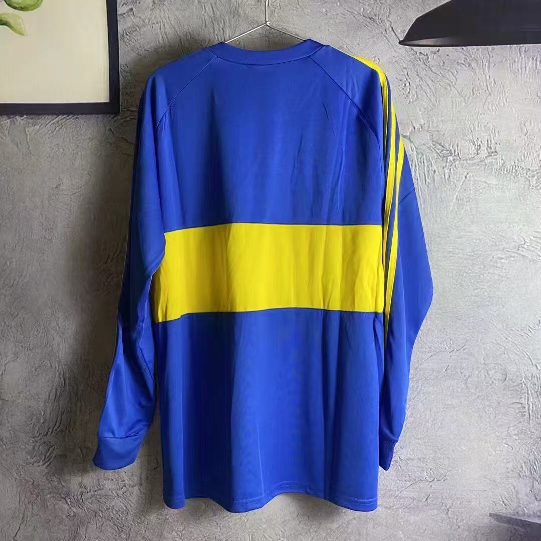 Boca Juniors 1981/82 Retro Long Sleeve Jersey Adidas Originals Blue Yellow CABJ