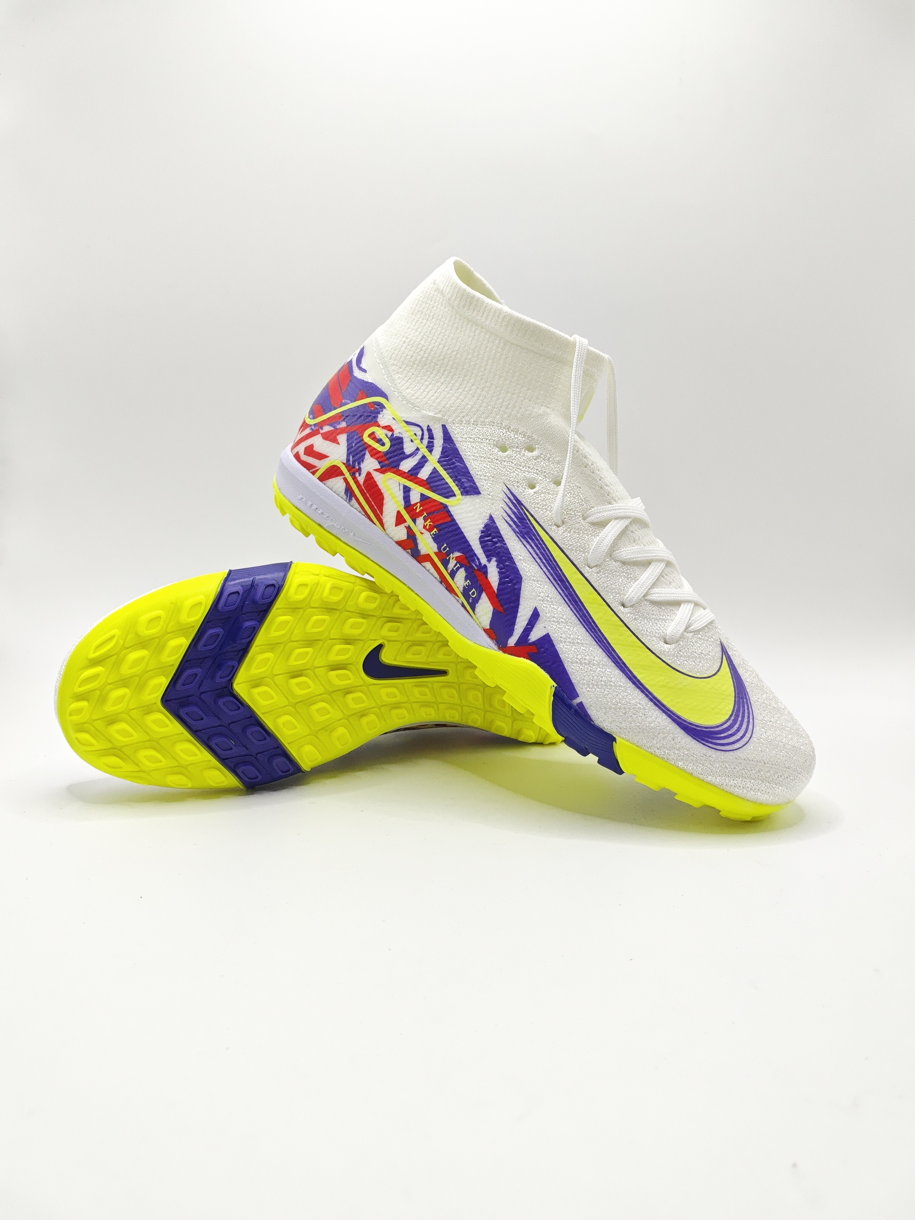 Nike Mercurial 16 High-Top Built-in Full Air Cushion Waterproof Knit Turf Studs MD Outsole Soccer Cleats