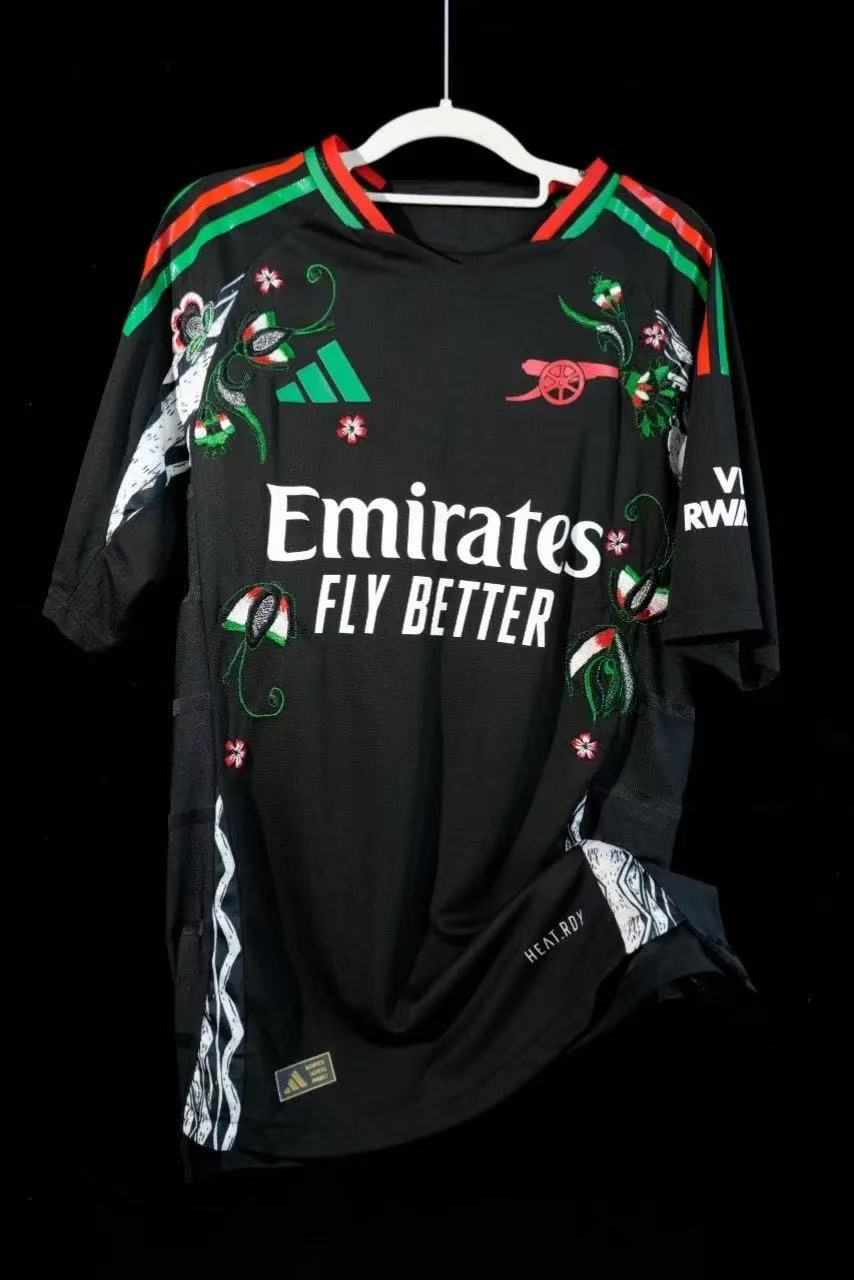 Arsenal 2023/24 Black Special Edition Jersey – Floral Embroidery Design