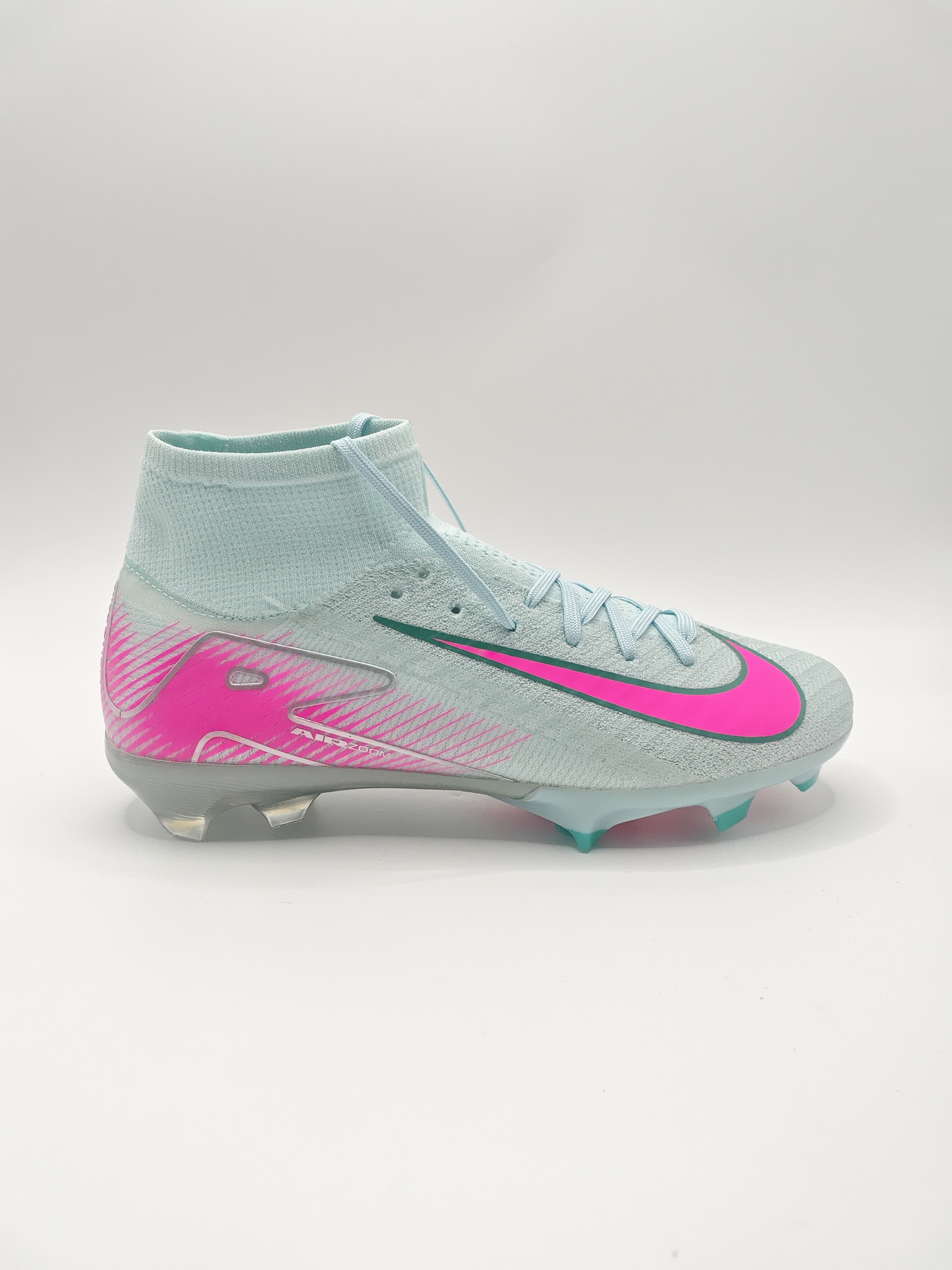 Nike Mercurial 16 FG Soccer Cleats with Built-in Bonded Pack: Full Air Cushion for All-Game Comfort, Waterproof Knit for Rainy Fields