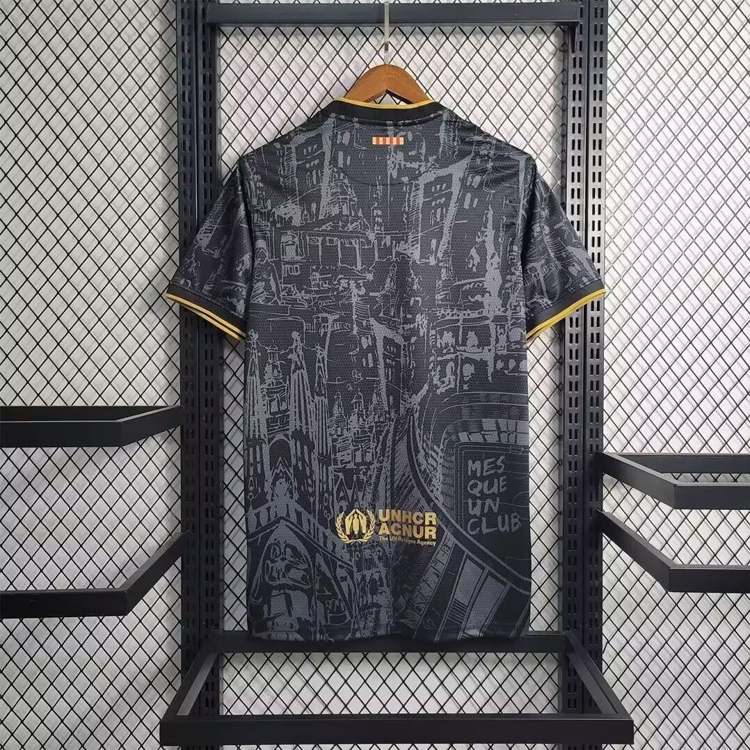 Barcelona Football Shirt 2025 Black and Gold Print Special Edition