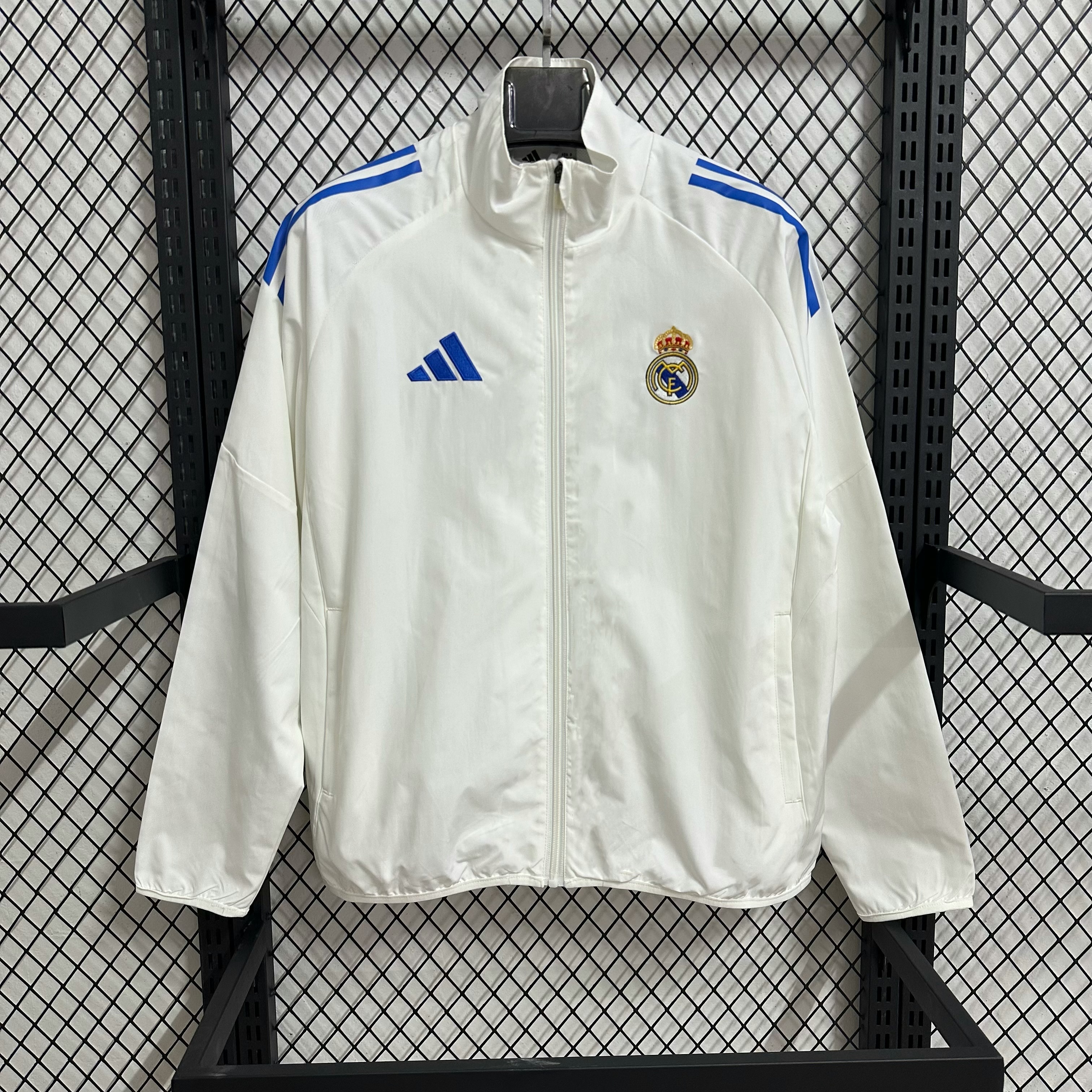 25-26 Real Madrid white training waterproof windbreaker