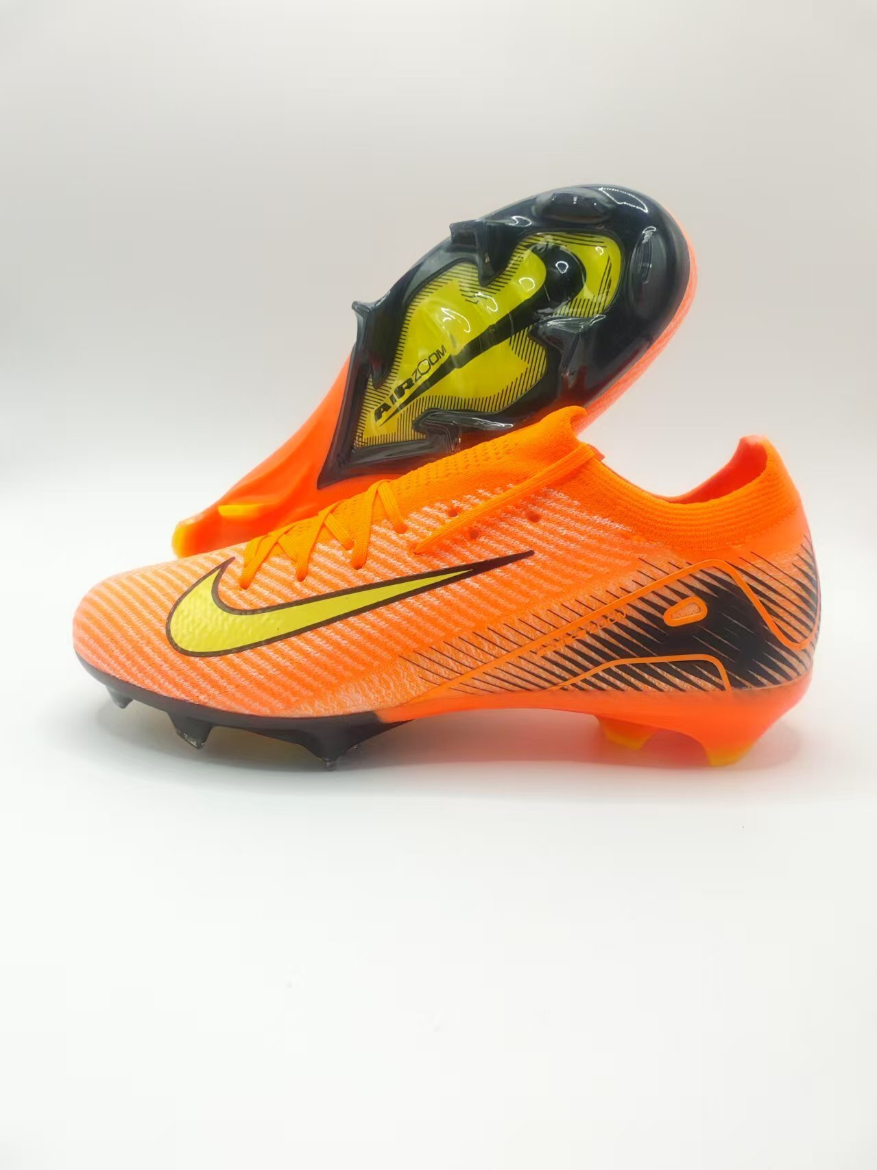 Nike Mercurial 16 FG Soccer Cleats with Built-in Bonded Pack: Full Air Cushion for All-Match Comfort, Waterproof Knit for Rainy Pitches