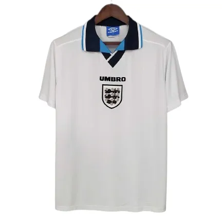 1996 England Retro Jersey Home Replica Euro Cup