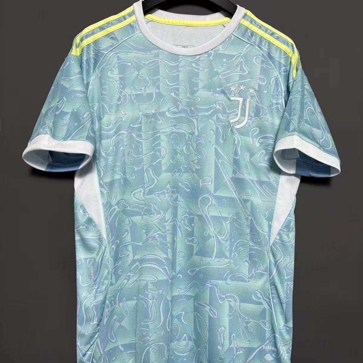 Juventus 25/26 Home Fan Version Jersey Ice Blue Liquid Pattern | Adidas Official Kit