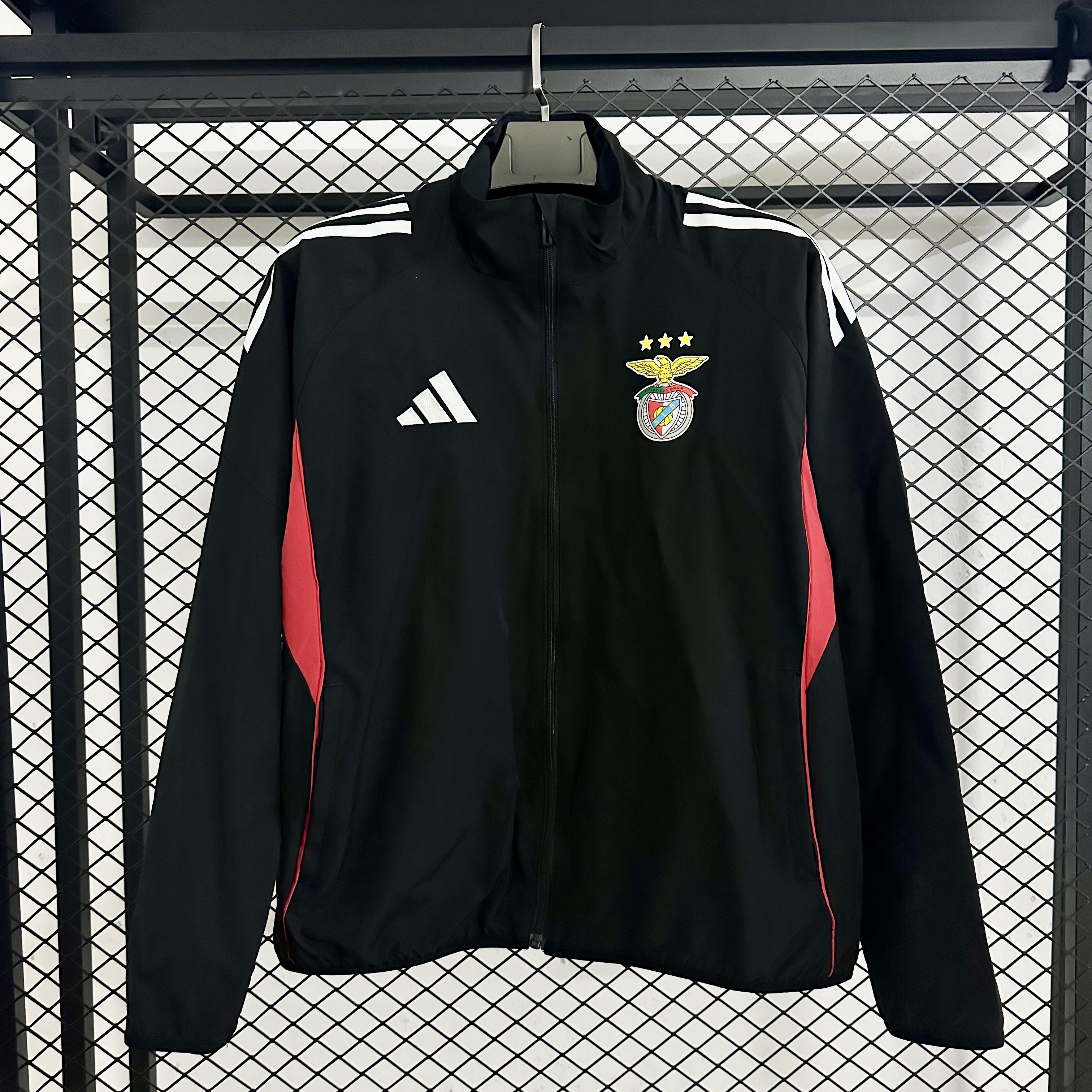 25-26 Benfica black training waterproof windbreaker