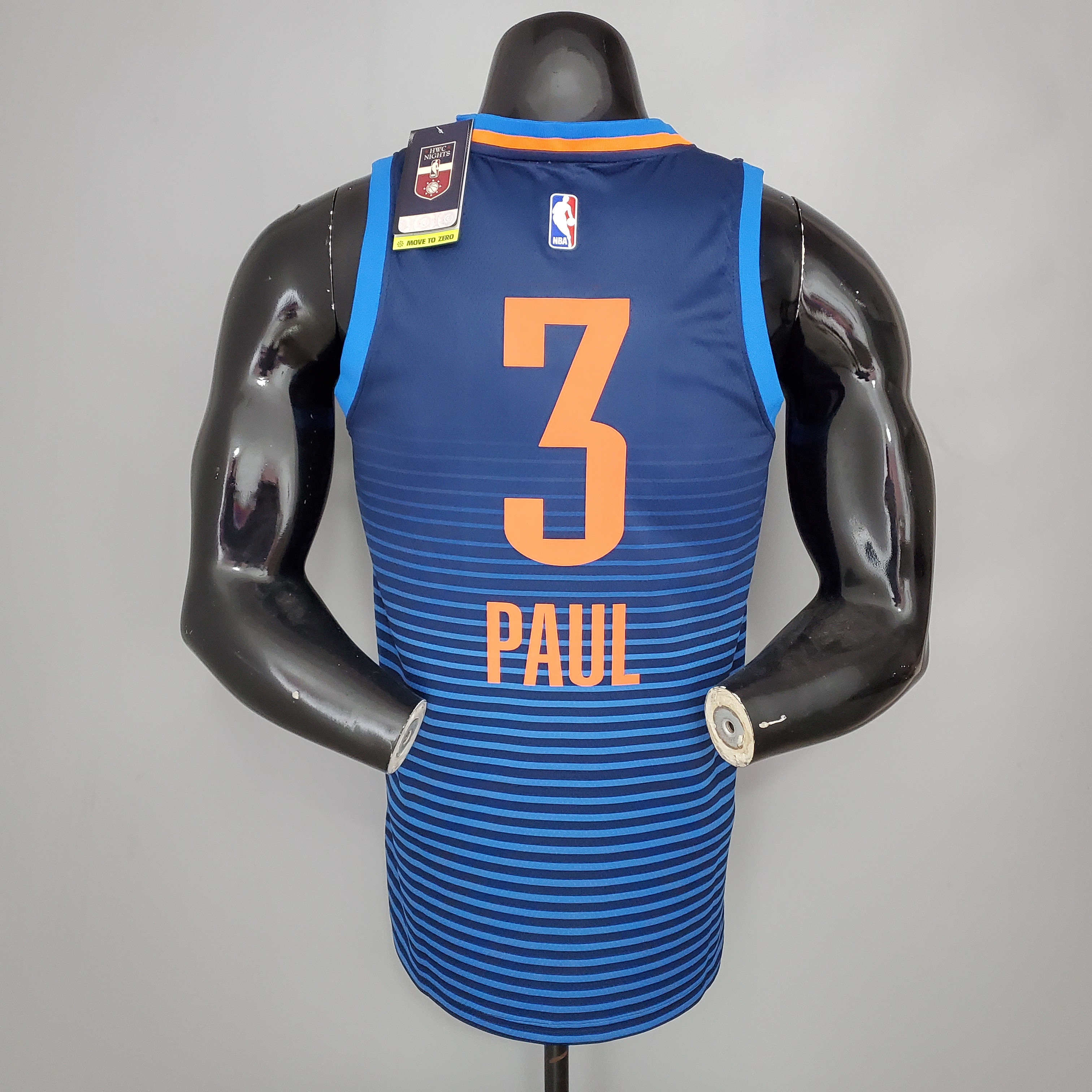 Chris Paul Oklahoma City Thunder Swingman Jersey Stripes Blue