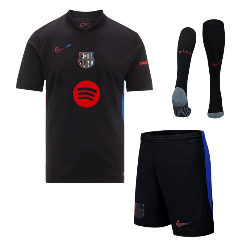 Barcelona Away Custom Full Soccer Kit 2024-25 - Spotify Logo Without Text