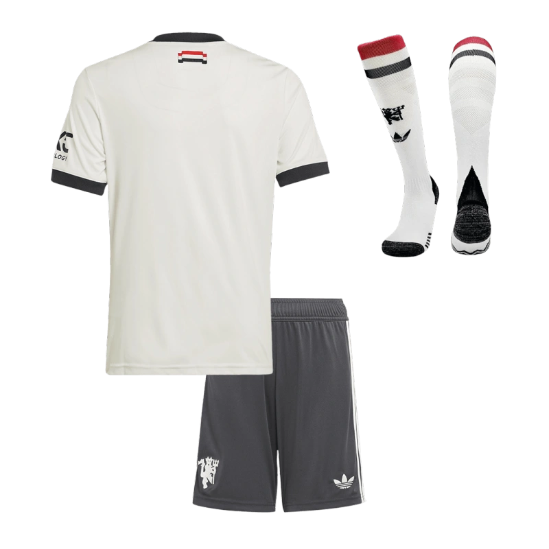 Kids Manchester United Custom Third Away Full Soccer Kits 2024-25