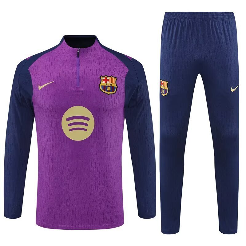 25-26 Barcelona Pink Training Kits Long Football Track suits