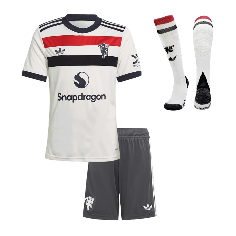 Kids Manchester United Custom Third Away Full Soccer Kits 2024-25