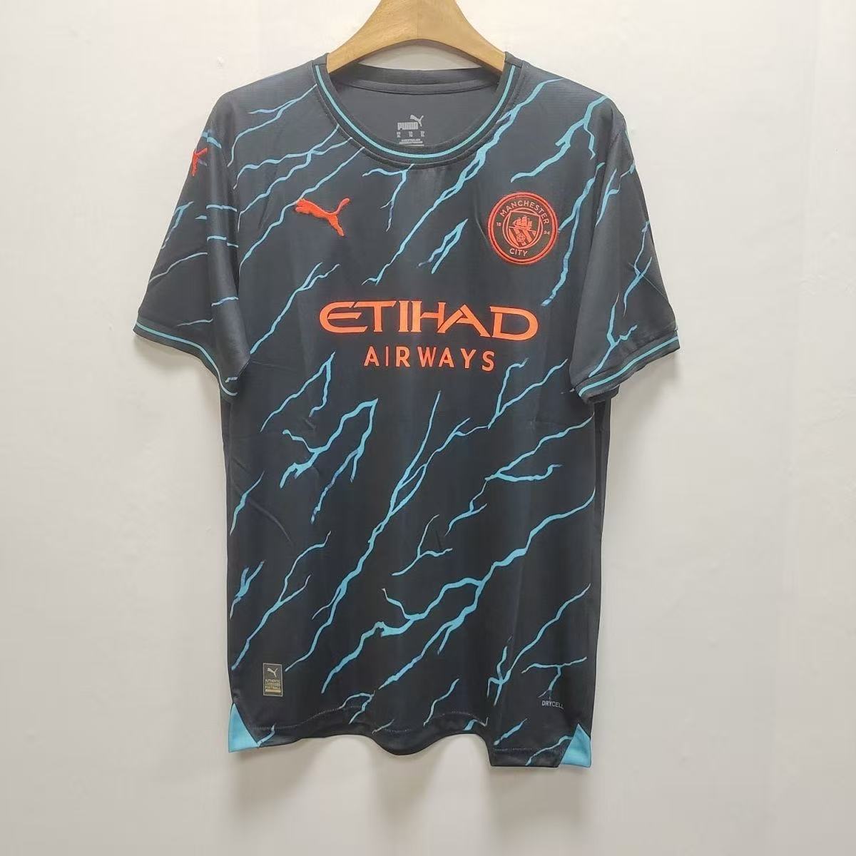 2023/24 Manchester City HAALAND #9 GREALISH #10 DE BRUYNE #17 J.ALVAREZ #19 FODEN #47 Japanese Tour Printing Third Jersey